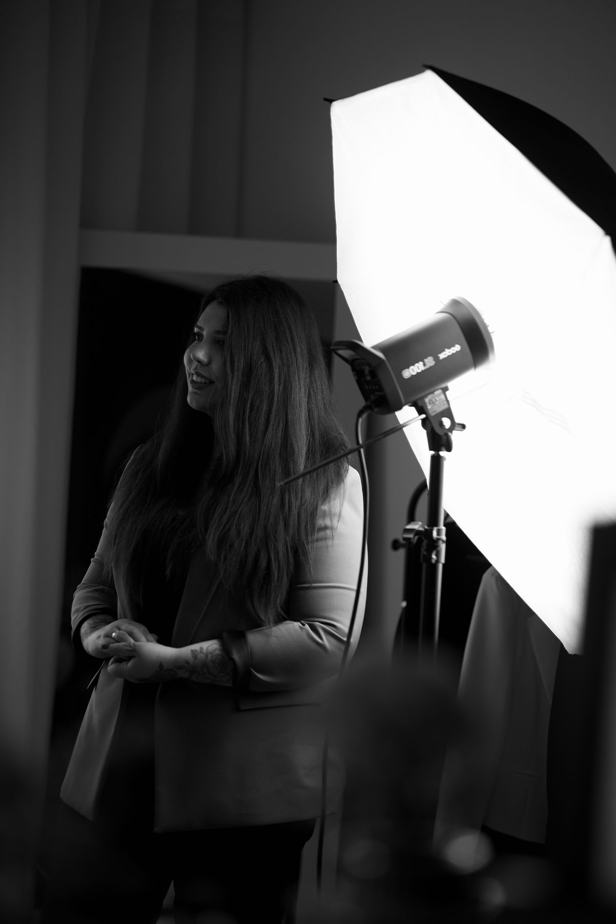 bastidores da fotografa em preto e branco